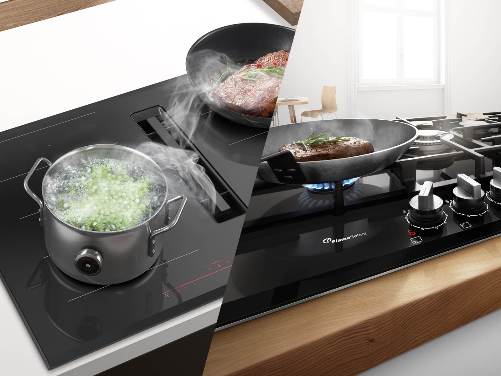 Inspiratiehuis Bosch inductie of gaskookplaat