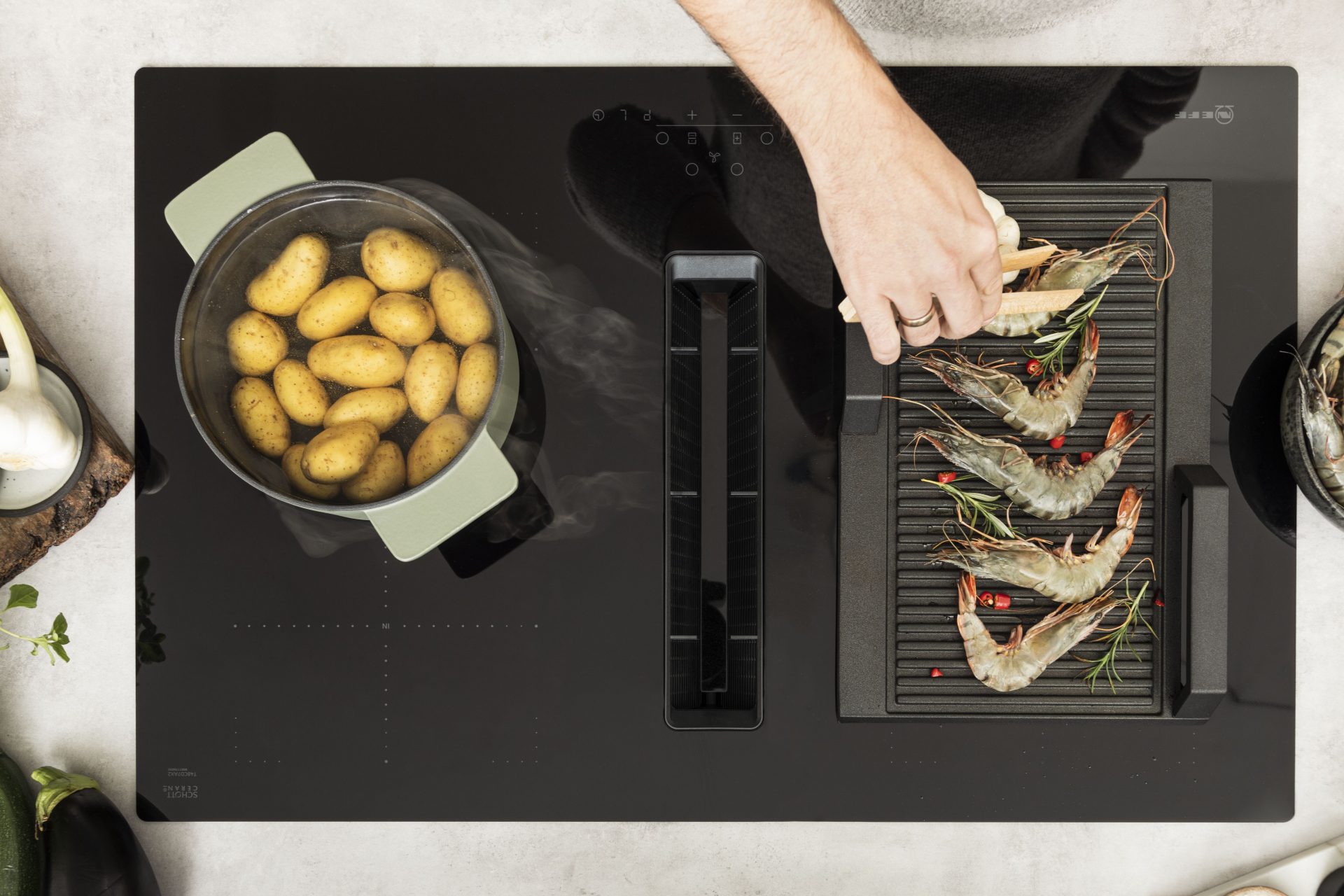 Inspiratiehuis NEFF kookplaat met afzuiging flexinductie